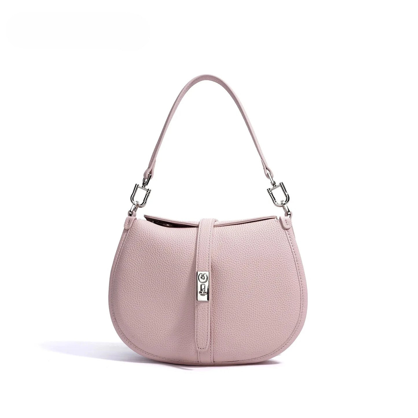 2026 Cow Leather Women Messenger Bag Daily Casual Hand Bag New Simple Summer Flap Cover Bag Blue Pink Color Real