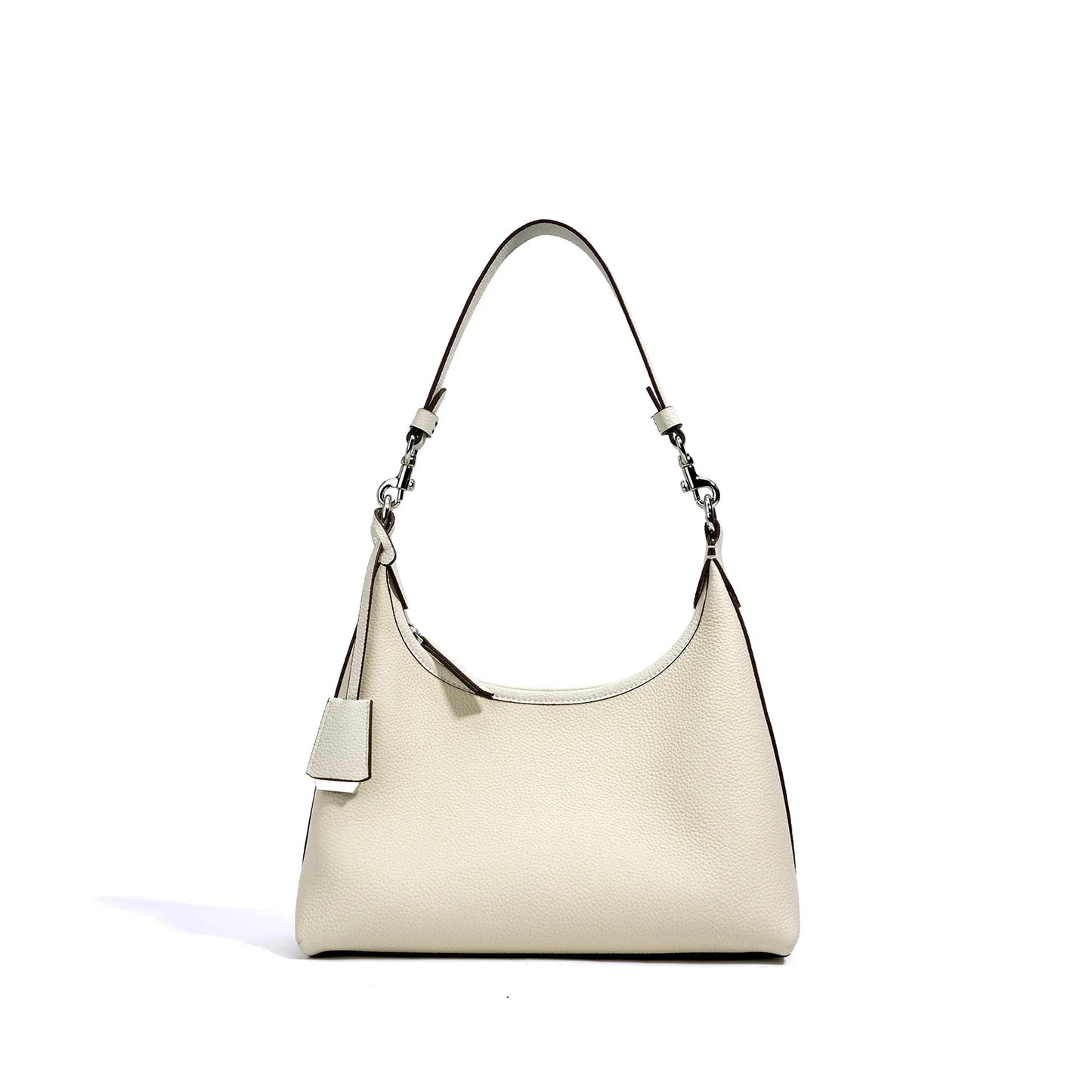 New 2026 Spring Light Blue Violet Color Simple Tote Genuine Cow Leather Women Handbag Fashion Commuting Ladies Shoulder Bag