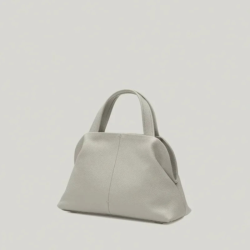 Top Layer Cowhide Large Capacity Genuine Leather Handbag Luxury Tote Bag Women 2025 New Brand Boston Pillow Bag