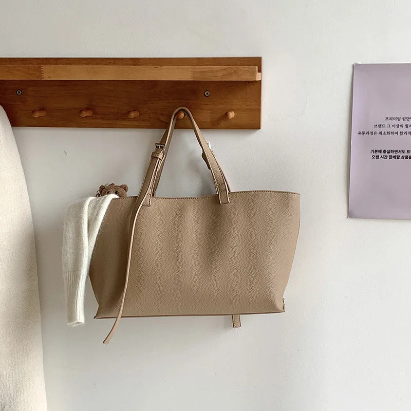 Casual Soft Tote Soft Leather Shoulder Bags For Women Large Shopper Purses Women's Hand-held Design Handbags And Purses