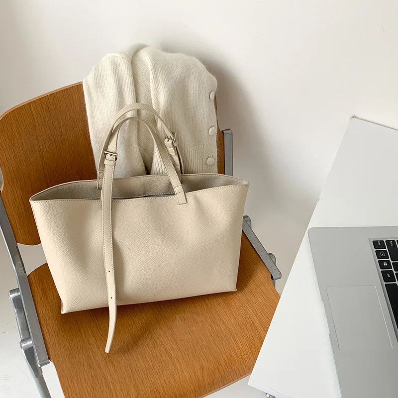 Casual Soft Tote Soft Leather Shoulder Bags For Women Large Shopper Purses Women's Hand-held Design Handbags And Purses