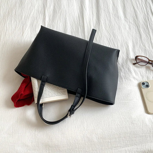 Casual Soft Tote Soft Leather Shoulder Bags For Women Large Shopper Purses Women's Hand-held Design Handbags And Purses