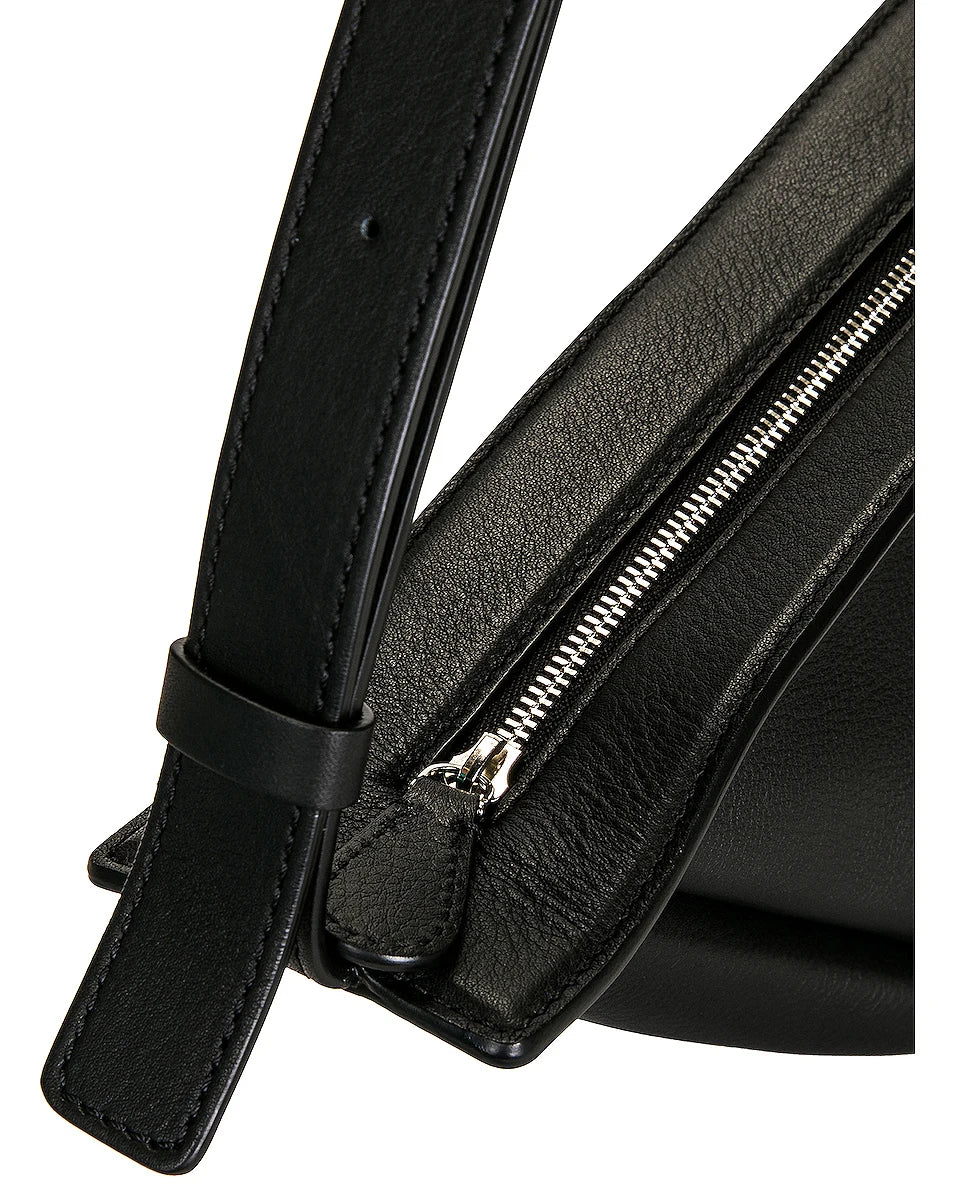 New Ladies Real Leather Handbag the First Layer Plain Pebbled Row Calfskin Unique Half-moon Bag
