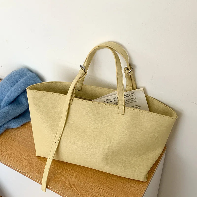 Casual Soft Tote Soft Leather Shoulder Bags For Women Large Shopper Purses Women's Hand-held Design Handbags And Purses