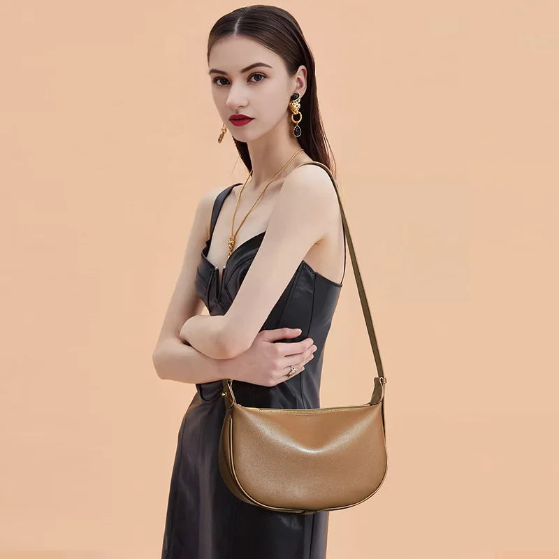 Luxury Brand Designer Crossbody Bag High Quality 100% Genuine Leather Women's Tote Bag Women Shoulder Cowhide Female Handbags