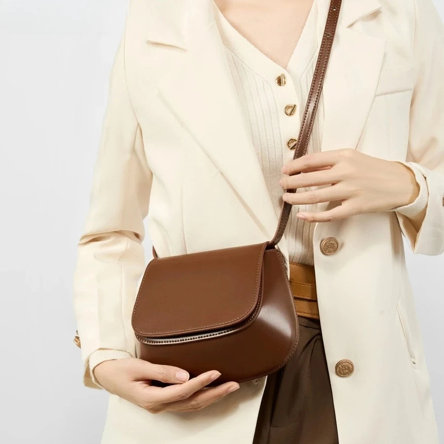 2026 Genuine leather Underarm cowhide  handbags women vintage shoulder bag luxury bags womens high quality