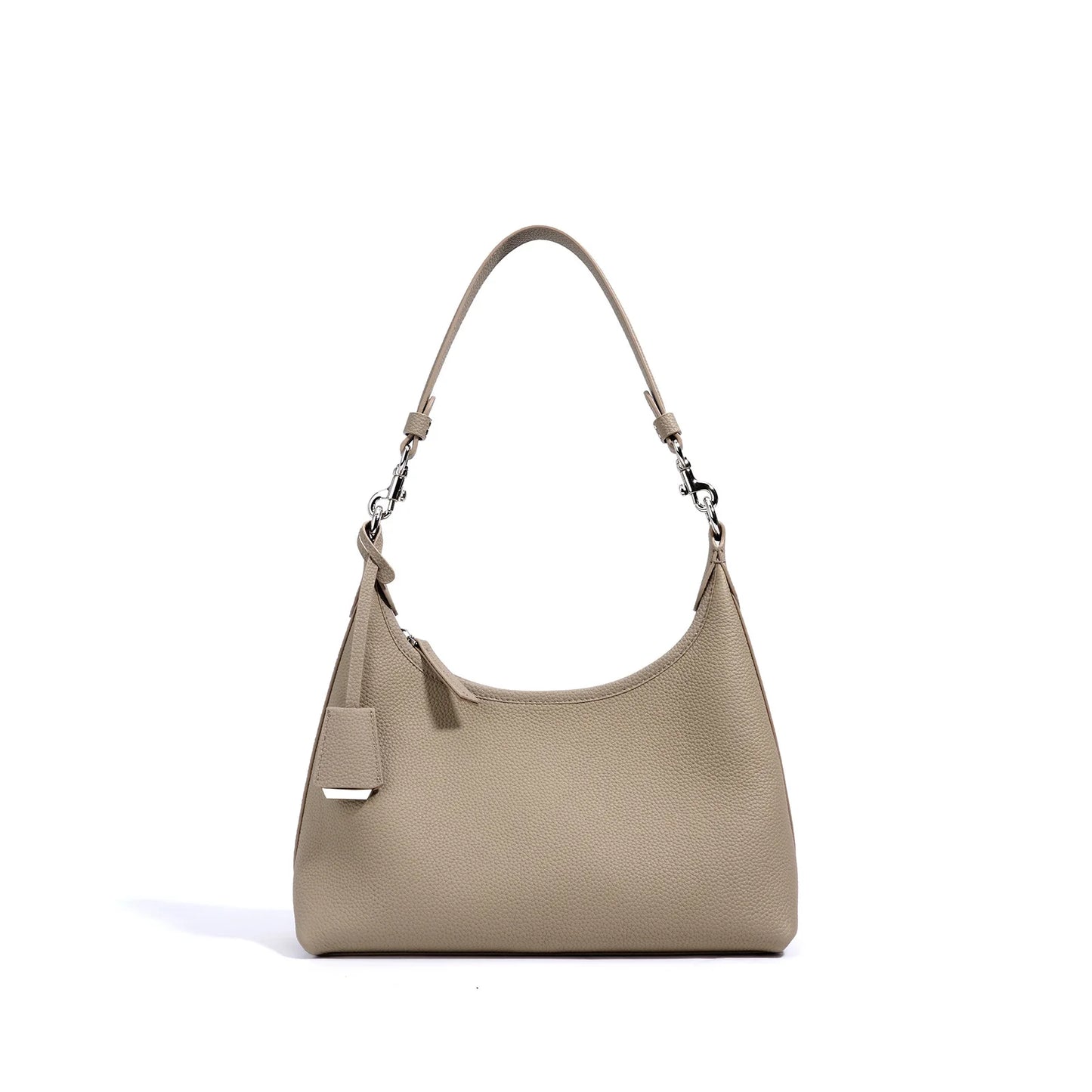 New 2026 Spring Light Blue Violet Color Simple Tote Genuine Cow Leather Women Handbag Fashion Commuting Ladies Shoulder Bag