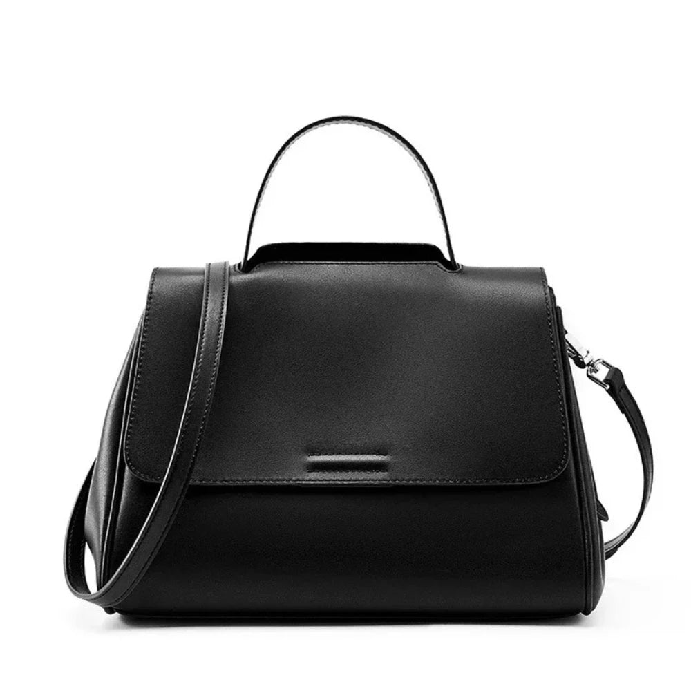 Fashion Large Camel Beige Solid Color Tote Second Layer Split Cow Leather Women's Handbag All-match Daily-use Shoulder Bag