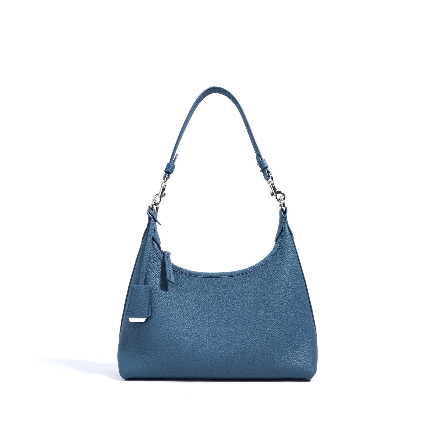 New 2026 Spring Light Blue Violet Color Simple Tote Genuine Cow Leather Women Handbag Fashion Commuting Ladies Shoulder Bag